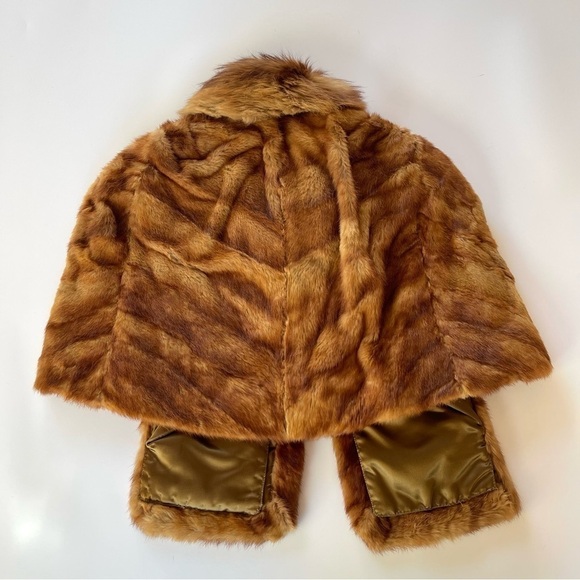 Vintage 1940’s Fur Cape Shrug Fox - Picture 7 of 16